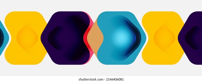 Color arrow shapes on white backdrop. Minimal geometric abstract background. Vector illustration for wallpaper banner background or landing page