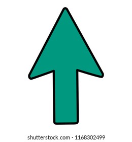 color arrow sign up direction icon