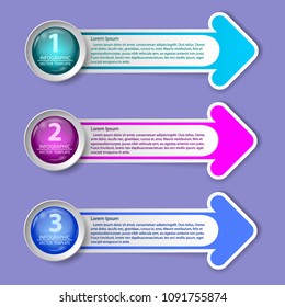 The color arrow templates for infographic