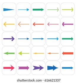 color arrow with white background