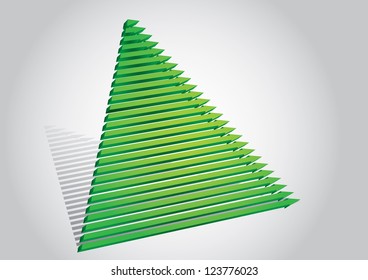 Color arrows with abstract background and circle