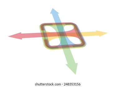 Color arrows, abstract illustration for your design