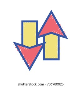 color arrows loading in process icon