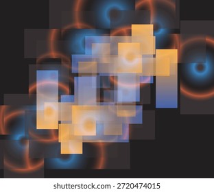 Color arrows on black background vector illustration
