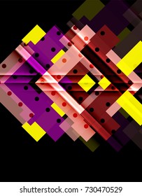 Farbpfeile auf schwarzem Hintergrund. Vektorgrafik