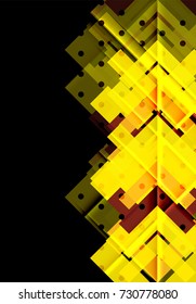 Flechas de color sobre fondo negro. Ilustración del vector