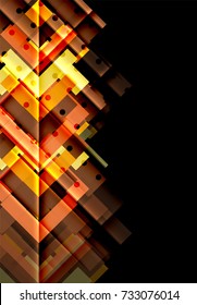 Flechas de color sobre fondo negro. Ilustración del vector