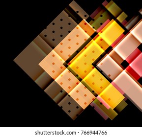Color arrows on black background. Vector illustration