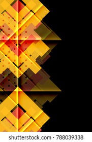 Flechas de color sobre fondo negro. Ilustración del vector