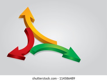 Color arrows pointing in different directions