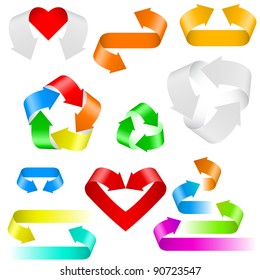 Color arrows. Set of icons on white background
