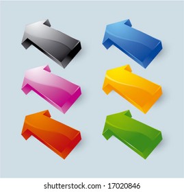 Color arrows. Vector.