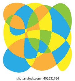 The Color art composition of the loops