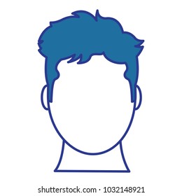 color avatar man head with default face