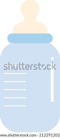 The color baby bottle icon is a single item. Fill only, square (1: 1) size vector material.