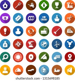 Color back flat icon set - sun vector, male, reception, stamp, plane globe, airport building, scissors, razor blade, parfume, credit card, bitcoin bag, chip, blockchain molecule, wheelbarrow, iron