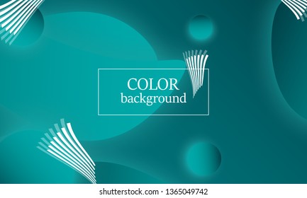 Color background. 3d design. Dynamic elements. Minimal cover. Landing page. Modern fluid gradient. Vector illustration.