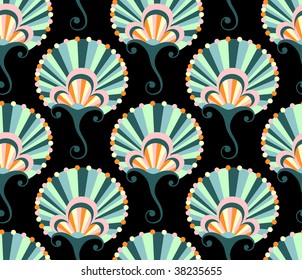 color background with abstract dandelion