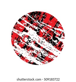 Color background abstract frame isolated on white background. Design element for flyers or banners. Red-white texture.