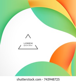 Color background with abstract lines and waves
