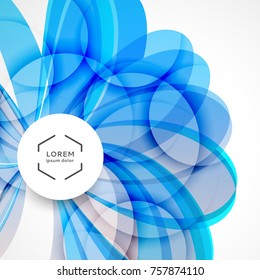Color background with abstract lines and waves