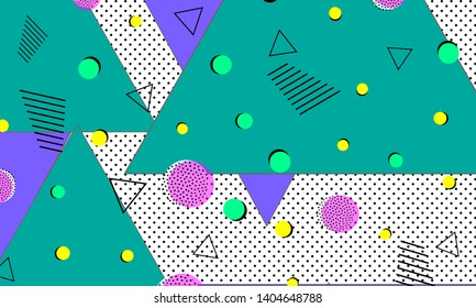 Color background. Abstract pattern. Vector Illustration. Hipster style 80s-90s. Abstract colorful fun background.