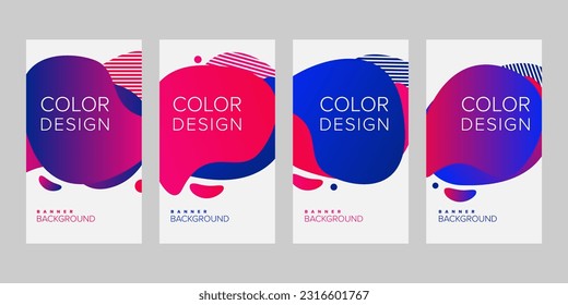 Plantilla de diseño vectorial de banner de fondo de color