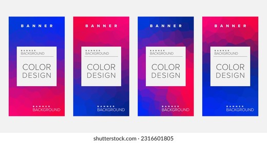 Color background banner vector design template