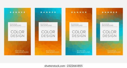 Color background banner vector design template