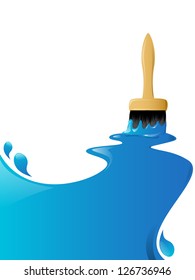 Color background with blue paint