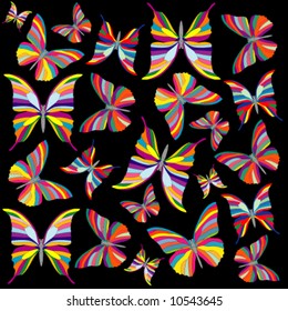 Color background with butterflys