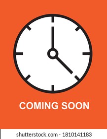 Color Background of "coming soon" with a clock