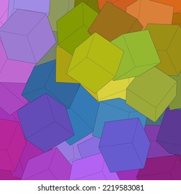  Fondo de color de cubos. estilo poligonal. Elemento de diseño.