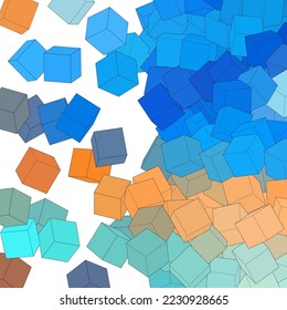 Color background from cubes. Vector illustration for your graphic design.Vector illustration for your graphic design.