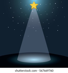 color background with dark sky and bethlehem star