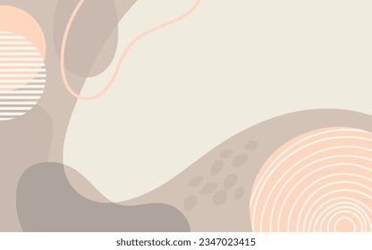 Color background for design. line art drawing with abstract shape. Abstract Art design for print, cover, wallpaper, Minimal and natural wall art. Vector illustration.