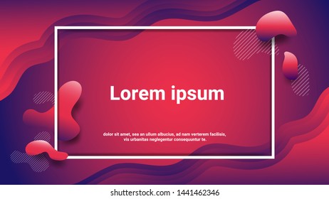 Color Background design, Red iquid with a frame of character.