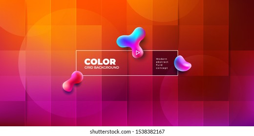 Color Background Design with Square Cells. Fluid gradient Background shapes composition. Red Futuristic Background design posters or social banners. Eps10 vector. Color Background Design with Square Cells. Fluid gradient Background shapes composition. Red Futuristic Background design posters or social banners. Eps10 vector.
