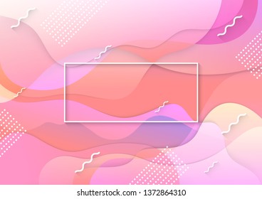 Color background design with square white frame. gradient according to the shape. vector,  illustration.