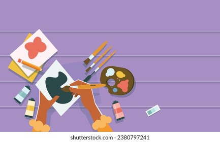 color background with different beautiful color items