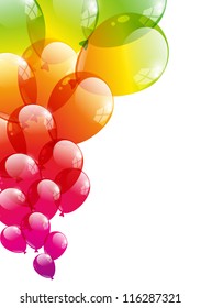 Color background with glossy balloon