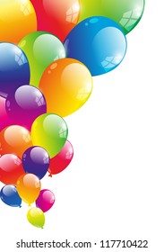 Color background with glossy balloon