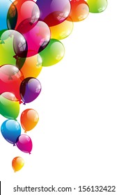 Color background with glossy balloon