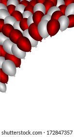 Color background with glossy balloon