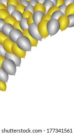 Color background with glossy balloon