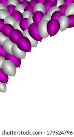 Color background with glossy balloon