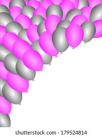 Color background with glossy balloon