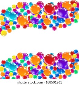 Color background with glossy balloons