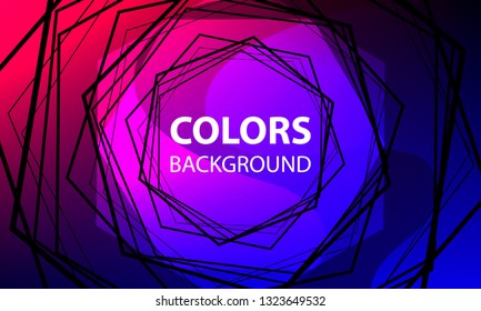 Color background, Gradient composition. Futuristic design posters. Abstract color 3d paper art illustration set. Layout for banners presentations, flyers, posters. 