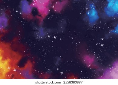 Color Background Illustration Starry Sky Elements